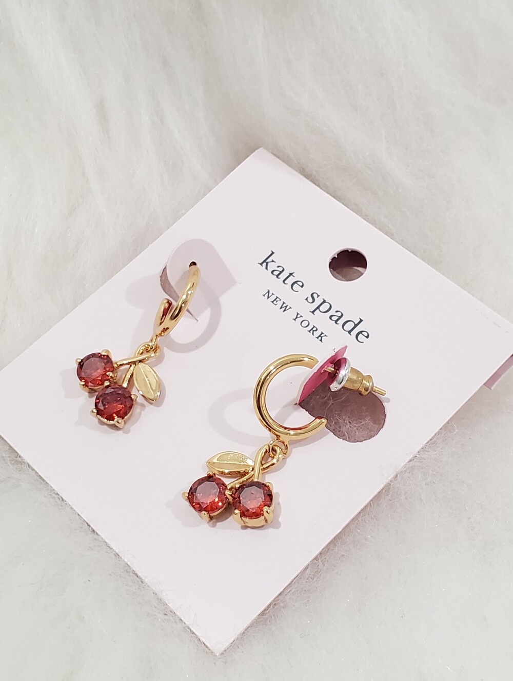 Kate Spade NY SUNDAE Cherry Huggie Earrings